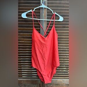 Aerie Tie-Back Red Swimsuit